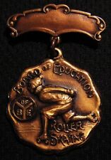 VINTAGE 1920's-30's CHICAGO BOARD OF EDUCATION ROLLER SKATING SPORTS MEDAL PIN picture