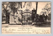 Cambridge, MA-Massachusetts, Harvard Gateway Antique, Vintage Souvenir Postcard picture