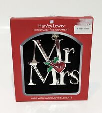 Harvey Lewis Mr & Mrs Heart 2013 Christmas Ornament Made With Swarovski Elements picture
