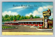 Niagara Falls NY-New York Anchor Motel Antique  c1955 Vintage Souvenir Postcard picture