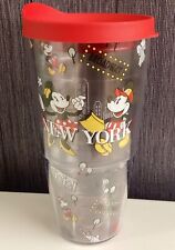 DISNEY NEW YORK CITY MICKEY & MINNIE MOUSE 24 OUNCE DOUBLE WALL TUMBLER & LID picture