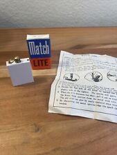 Vintage Match Lite Permanent Match Lighter Lighter - New Old Stock - White picture