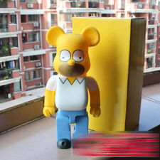 400% 28CM Bearbrick The Simpons Father Action Figures Cartoon Blocks Bear Dolls  picture