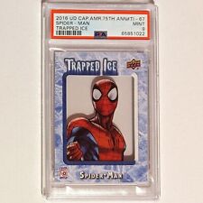 2016 Marvel UD Captain America 75th Anniversary SPIDER-MAN Trapped Ice - PSA 9 picture