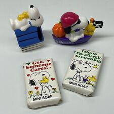 Vtg 1990s Snoopy Mini Soap Whitman Halloween Figure Doghouse Lot of 4 picture