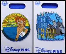 Disney Parks 2 Pin Lot Hercules Go the Distance + Hades I'm Cool I'm Fine - NEW picture