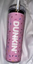 Dunkin Spring 2024 24oz Stainless Tumbler Pink Sprinkles NEW with Tag picture
