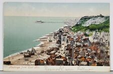 UK Hastings from East Hill c1904 to London Early View Postcard K18 picture