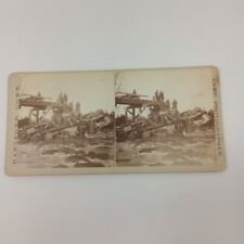 Antique D.S. Camp City Of Harford 1878 Train Wreck Stereoview #2 picture