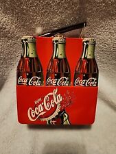 Vintage Red Coca Cola Miniature Tin Lunch Box 5”x6”x3” Ships Free picture