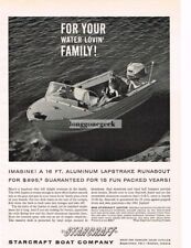 1961 STARCRAFT Jupiter 16' Lapstrake Runabout Boat Vintage Print Ad picture