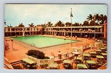 Hollywood FL-Florida, Pool, Cabana Club Hollywood Beach Hotel, Vintage Postcard picture