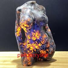 1pc Natural Yooperite Flame's Stone Woman Model Quartz Crystal goddess 2.8