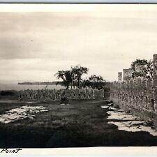 c1910s Fort Crown Point Ruins Lake Champlain Real Photo Star Ticonderoga A154 picture