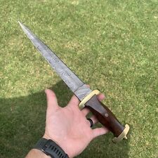 Custom Handmade Damascus Steel Needle Dagger - SS WW2 Replica Style Dagger 16” picture