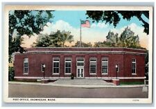1930 Exterior View Post Office Building Skowhegan Maine Antique Vintage Postcard picture