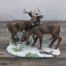 Vintage 1996 Masterpiece porcelain Homco Home Interior Deer Statue Tranquility picture