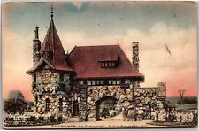 Postcard NY Millbrook Entrance to Daheim handcolored 1909 picture