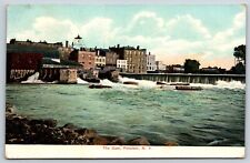 Postcard The Dam, River, Potsdam New York Posted 1907 picture