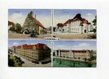 Ancient Ak Grimma IN Saxony Various Views 1919 19 picture