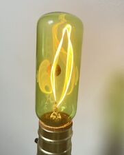 Vintage Aerolux Style Duro-Lite CRAZY FLICKER Light Bulb GREEN Flame WORKS & Box picture