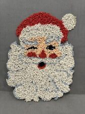 1970s Vtg Melted Popcorn Winking Santa Claus Head, Christmas Decor, 16