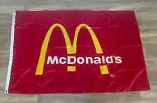 McDonald’s Store Outdoor Nylon 4' x 6' Flag Nyl-Glo - Collectible and Rare picture