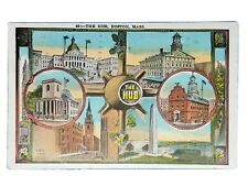 1930 Vintage Post Card: The Hub, Boston, MA picture