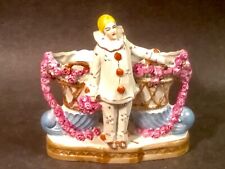 Beautiful Antique German Bisque Pierrot the Sad Clown Double Vase c.1891-1922 picture