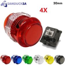 4 PCs Crown Samducksa SDB-203C-S Clear Color Silent Cherry 30 mm Screw-in button picture