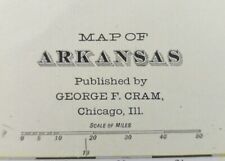 Vintage 1901 ARKANSAS Map 22