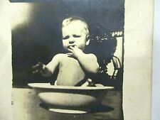 RPPC Real Photo Postcard Antique 1909 Baby In A Bowl Photo Of A Photo picture