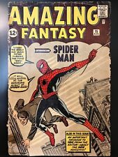 AMAZING FANTASY 15 1962 COVERS ONLY FRONT & BACK SPIDER-MAN FIRST APPEARANCE picture