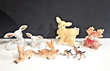 Vintage Small Deer Lot: Lefton, Opco, Japan, Unmarked Ceramics & Plastics READ picture
