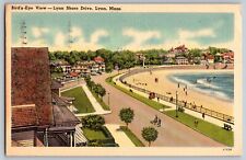Lynn, Massachusetts MA - Bird's Eye View - Lynn Shore Drive - Vintage Postcard picture