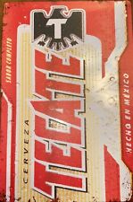 Vintage Aluminum Mexico Tecate Cerveza Sign picture
