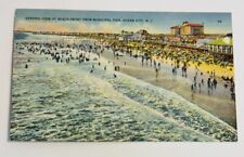 General View Beach Front From Municipal Pier Ocean City, New Jersey Postcard Vtg picture