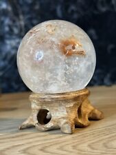 Stunning Natural Clear Quartz Sphere Many Rainbows picture