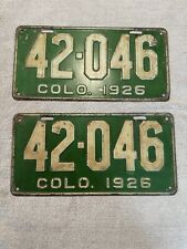 1926 COLORADO License Plates Set / #42-046 picture