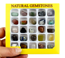 25pcs Set Crystal Rocks Gemstones Mineral Stones  Science Geology Educational picture