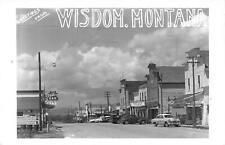 Vintage RPPC Greetings From Wisdom Montana Street Scene Cafe Bar Fish Bait Cars picture