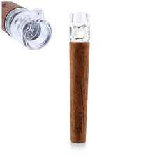 RYOT SHORT WALNUT Wood One Hitter Taster Bat w LG GLASS TIP - Roll Stop on Bowl picture