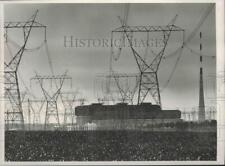 1989 Press Photo Tennessee Valley Authority, Brown Ferry Nuclear Plant lines picture