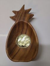 Vintage Acacia Woods Genuine MonkeyPod Pineapple Shaped Bowl picture