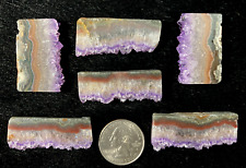 SET of 6 - JEWELRY URUGUAY AMETHYST THIN SECTIONS picture