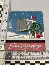 Rare Giant Feature Matchbook Perry’s Nut House Seasons Greetings Belfast ME  gmg picture