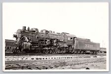 Atchison Topeka & Santa Fe Railroad Locomotive 3210 VTG RPPC Real Photo Postcard picture