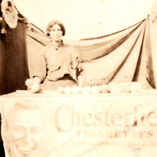 Antique 1910s Chesterfield Cigarette Tobacco Stand Woman Photo Photograph picture