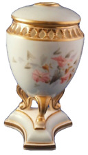 Antique 19thC Worcester Grainger Porcelain Floral Potpourri Vase & Lid Porzellan picture
