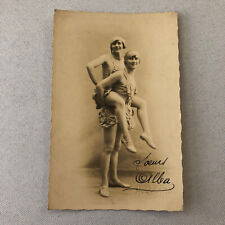 Circus Performer Real Photo Postcard Post Card RPPC Acrobats Alba Sisters picture